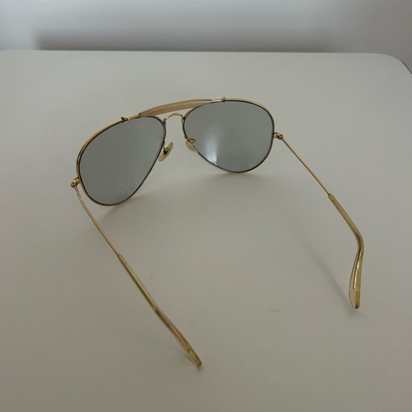 1970’s Vintage B&L Ray-Ban Outdoorsman Gold Aviator 62-14 Sunglasses - Picture 6 of 10